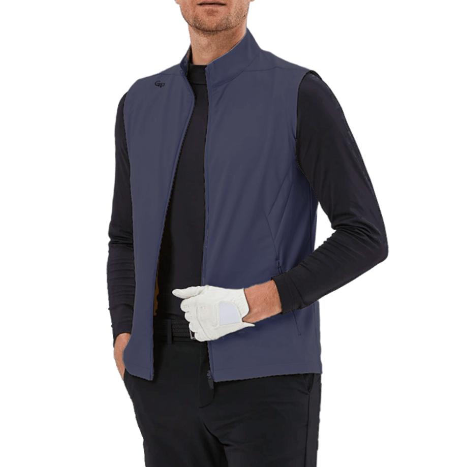 GoPlayer メンズ ゴルフ 防水スポーツベスト (ダークブルー)