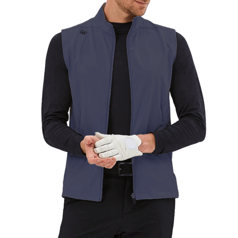 GoPlayer メンズ ゴルフ 防水スポーツベスト (ダークブルー)