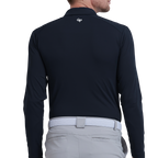 GoPlayer Men's Quick-Dry UV Protection Long-Sleeve Polo Shirt (Black)