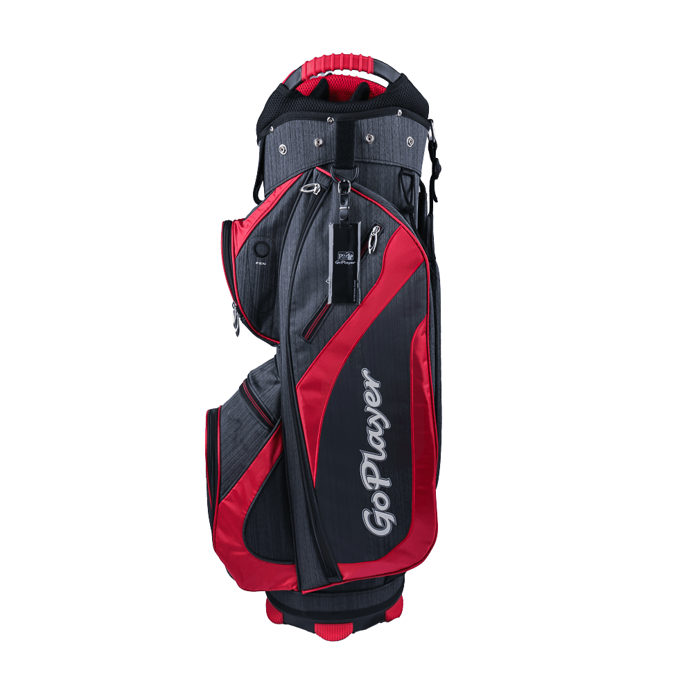 GoPlayer 9.5' Golf 14-hole pole bag (black and red)