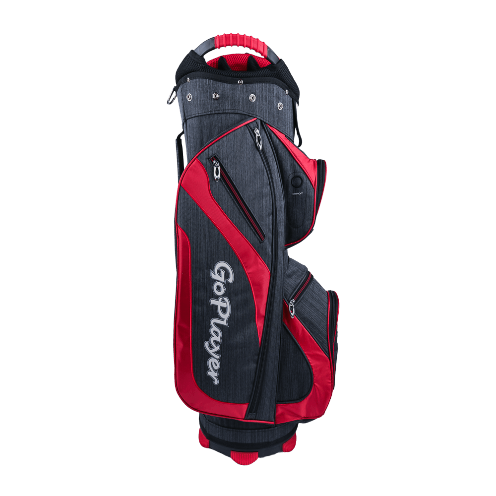 GoPlayer 9.5' Golf 14-hole pole bag (black and red)