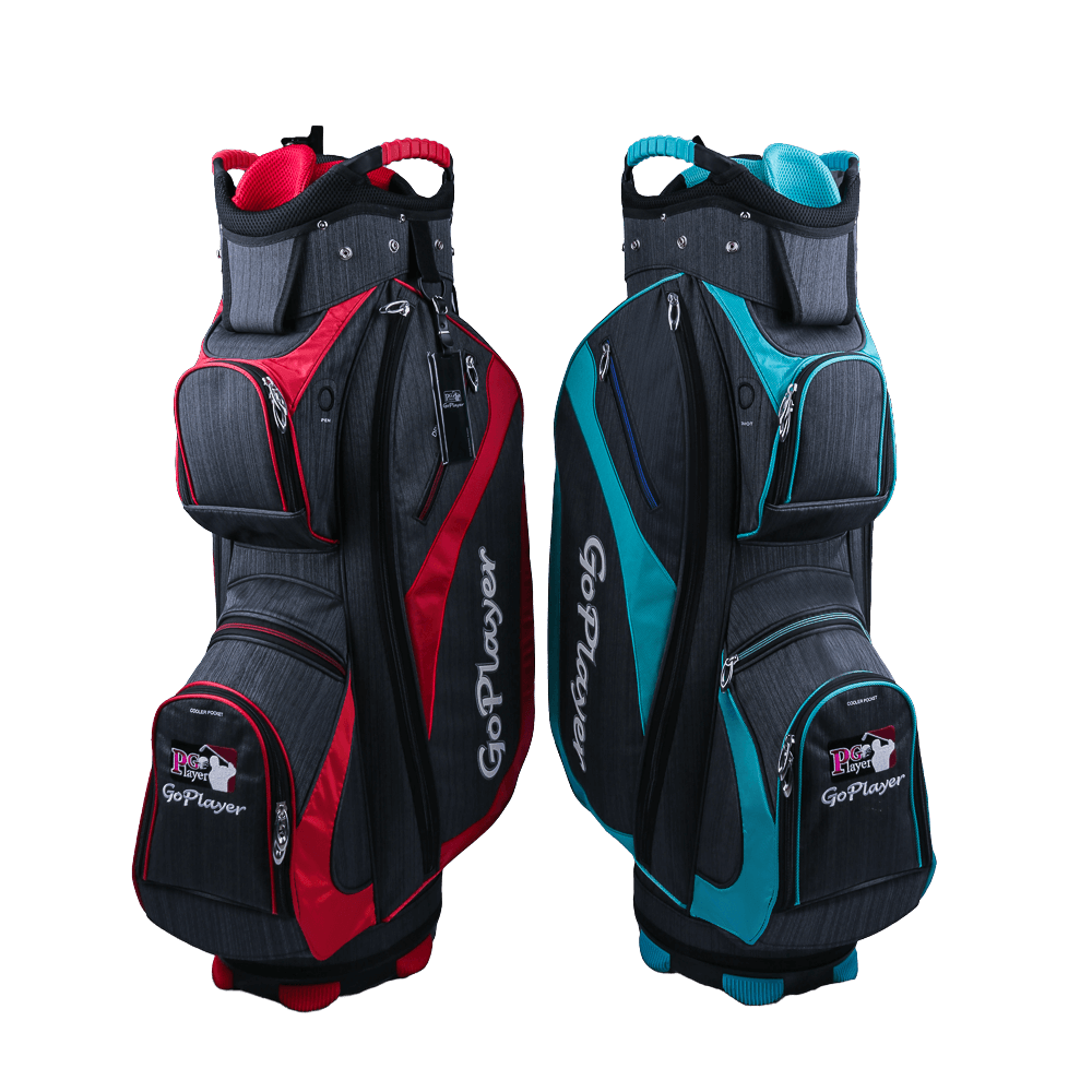 GoPlayer 9.5' Golf 14-hole pole bag (black and red)