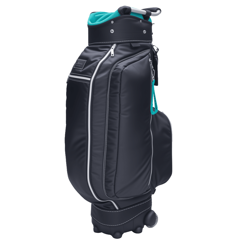 GoPlayer 9.5インチ キャスター付きゴルフクラブバッグ（ブラック）