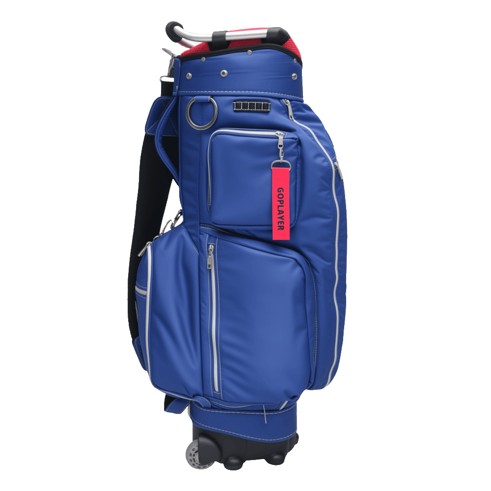 GoPlayer 9.5インチ キャスター付きゴルフクラブバッグ（ネイビー）