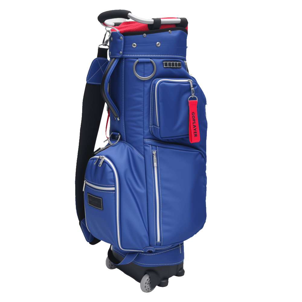 GoPlayer 9.5インチ キャスター付きゴルフクラブバッグ（ネイビー）
