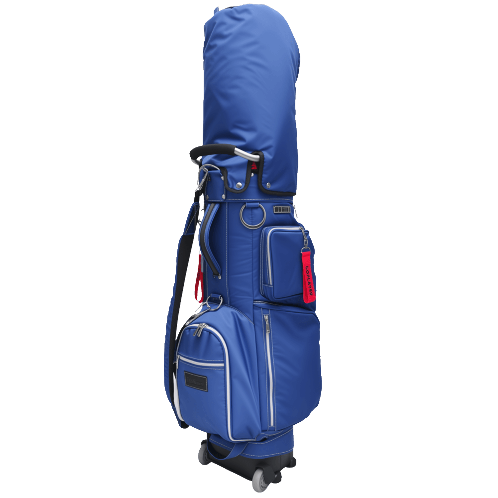 GoPlayer 9.5インチ キャスター付きゴルフクラブバッグ（ネイビー）