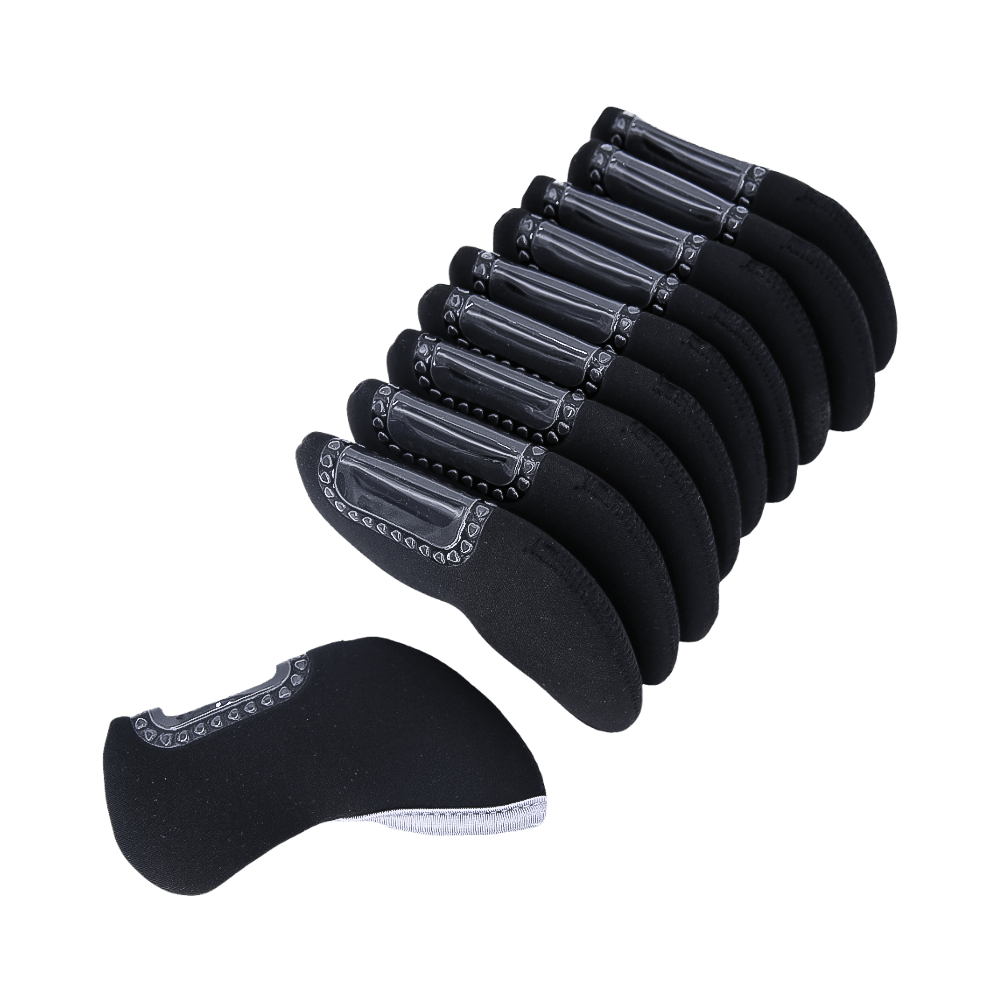 GoPlayer チェック柄 3D アイアン セット (オール ブラック)