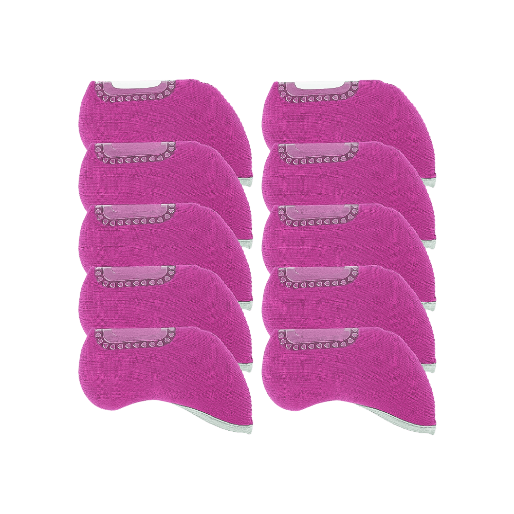 GoPlayer チェック柄 3D アイアン セット (オール ブラック)