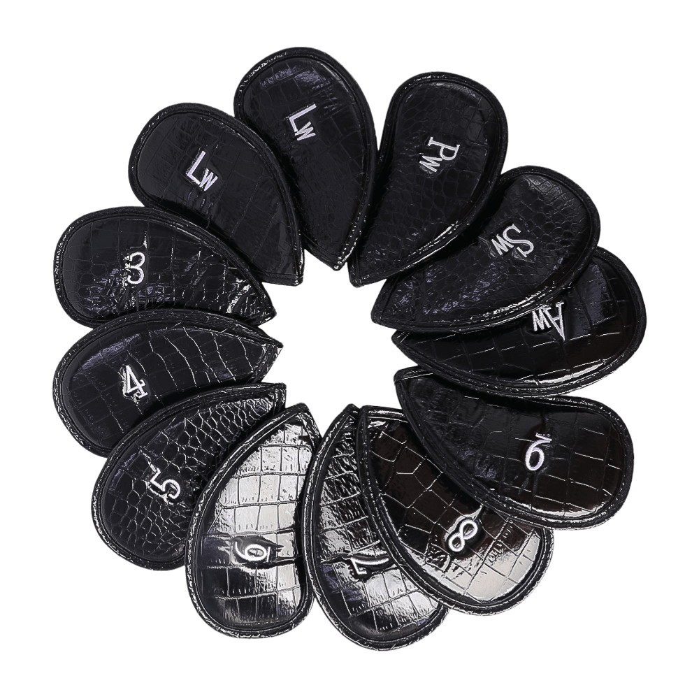 GoPlayer 高爾夫PU數字鐵桿套組(鰐魚皮黑)