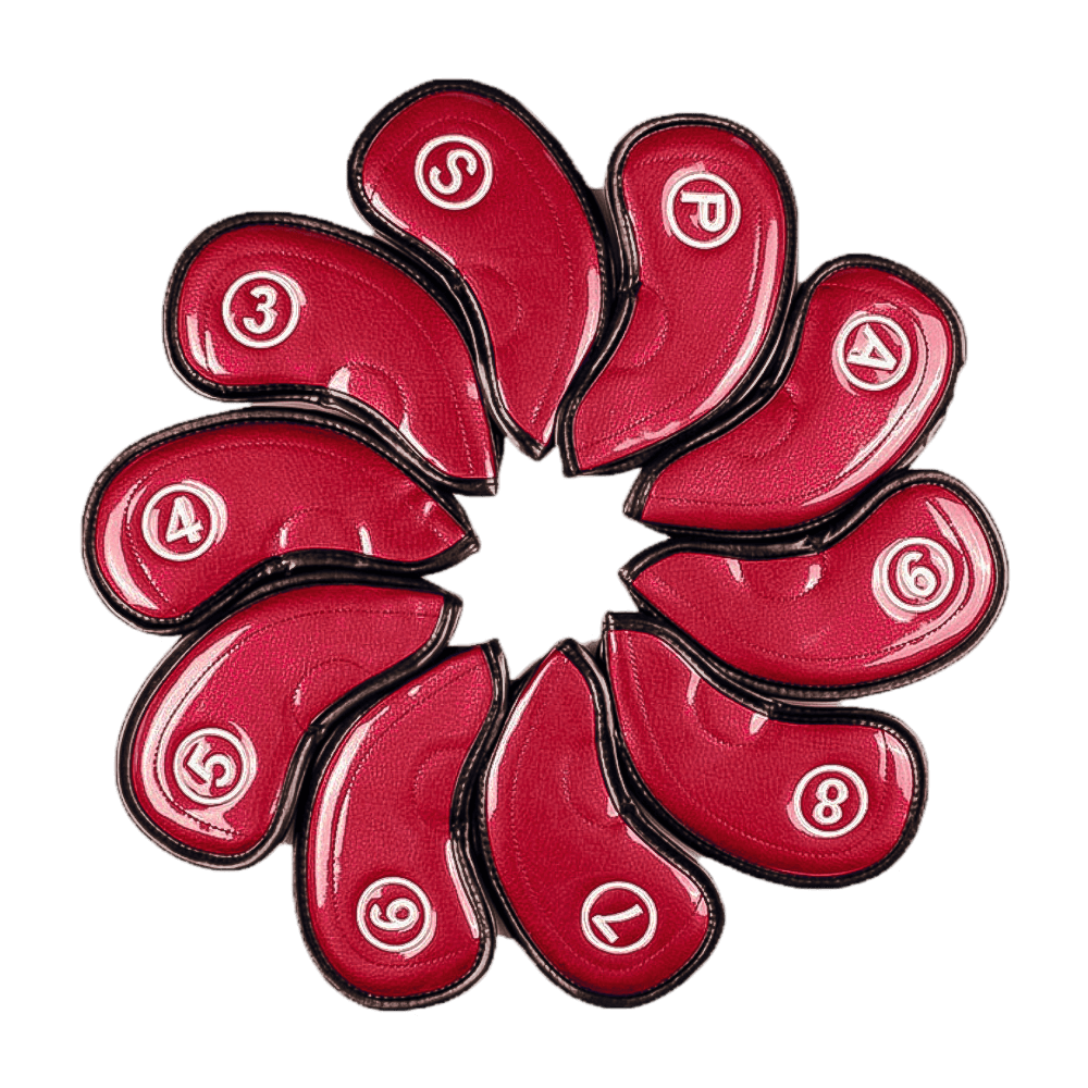 GoPlayer チェック柄 3D アイアン セット (オール ブラック)