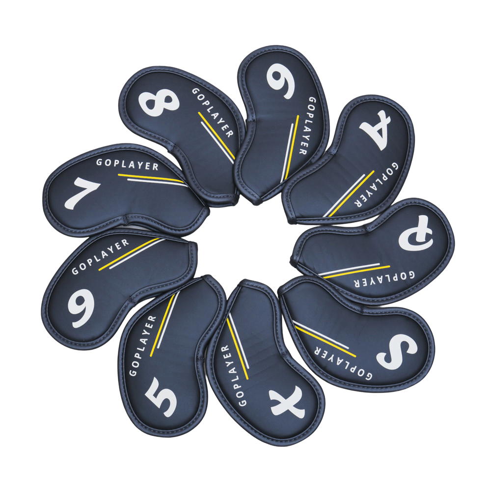 GoPlayer マットレザー アイアンセット (ブラック)