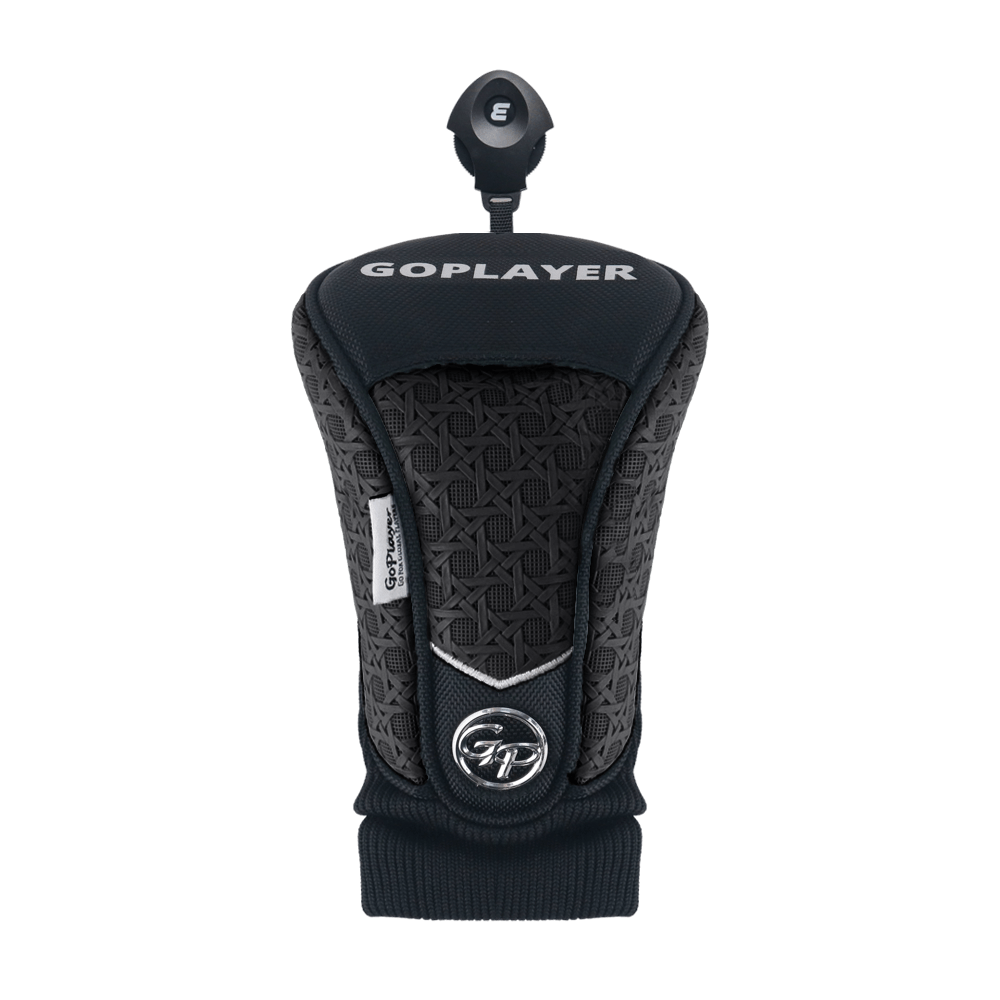 GoPlayer Embossed Fairway Wood Headcover (Black)