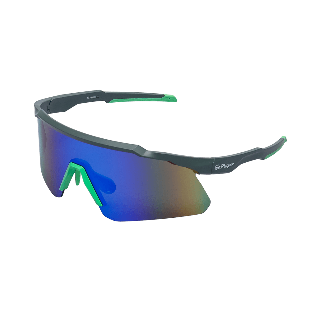 GoPlayer運動太陽眼鏡(銀框鍍綠片)