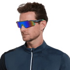 GoPlayer運動太陽眼鏡(銀框鍍綠片)