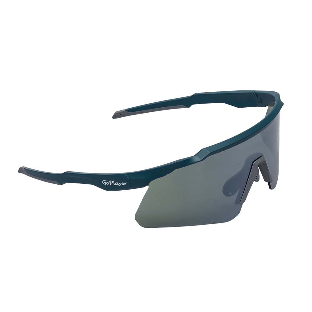 GoPlayer スポーツサングラス（ブルーフレーム、水銀メッキレンズ）