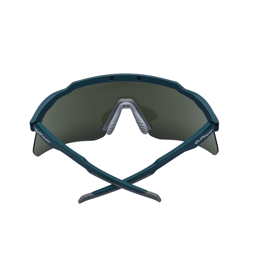 GoPlayer スポーツサングラス（ブルーフレーム、水銀メッキレンズ）