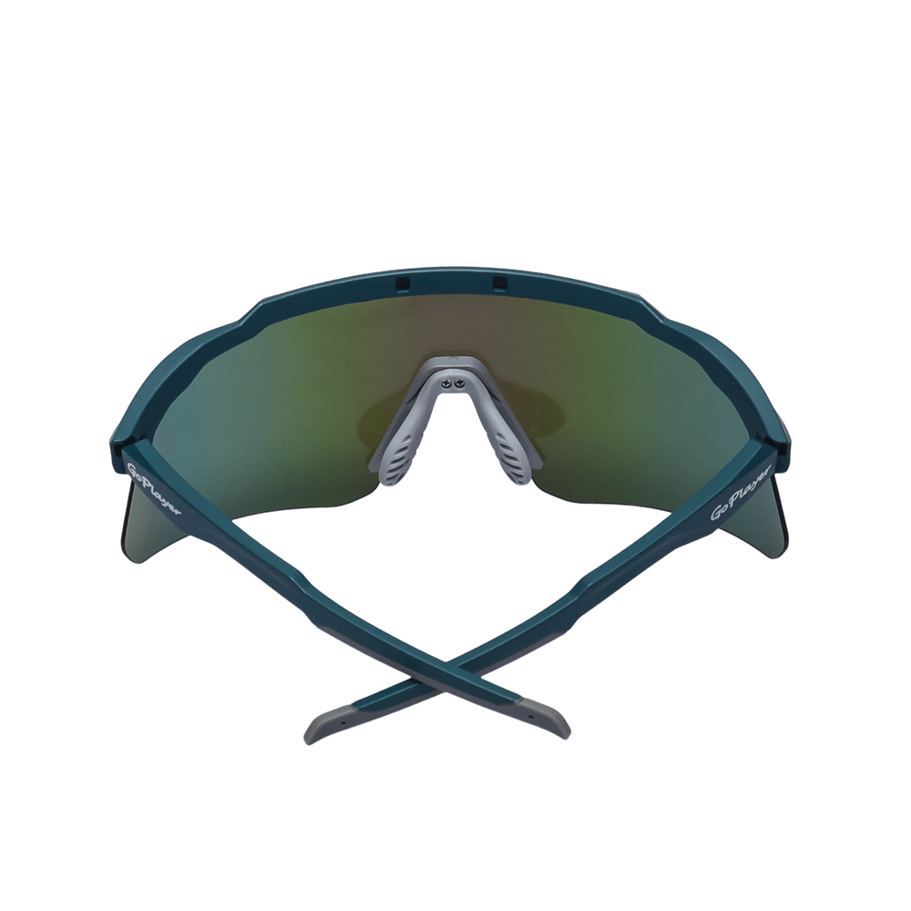 GoPlayer スポーツサングラス（青いフレームに緑のレンズ）