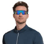 GoPlayer スポーツサングラス（青いフレームに緑のレンズ）