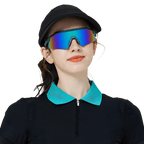 GoPlayer スポーツサングラス（青いフレームに緑のレンズ）