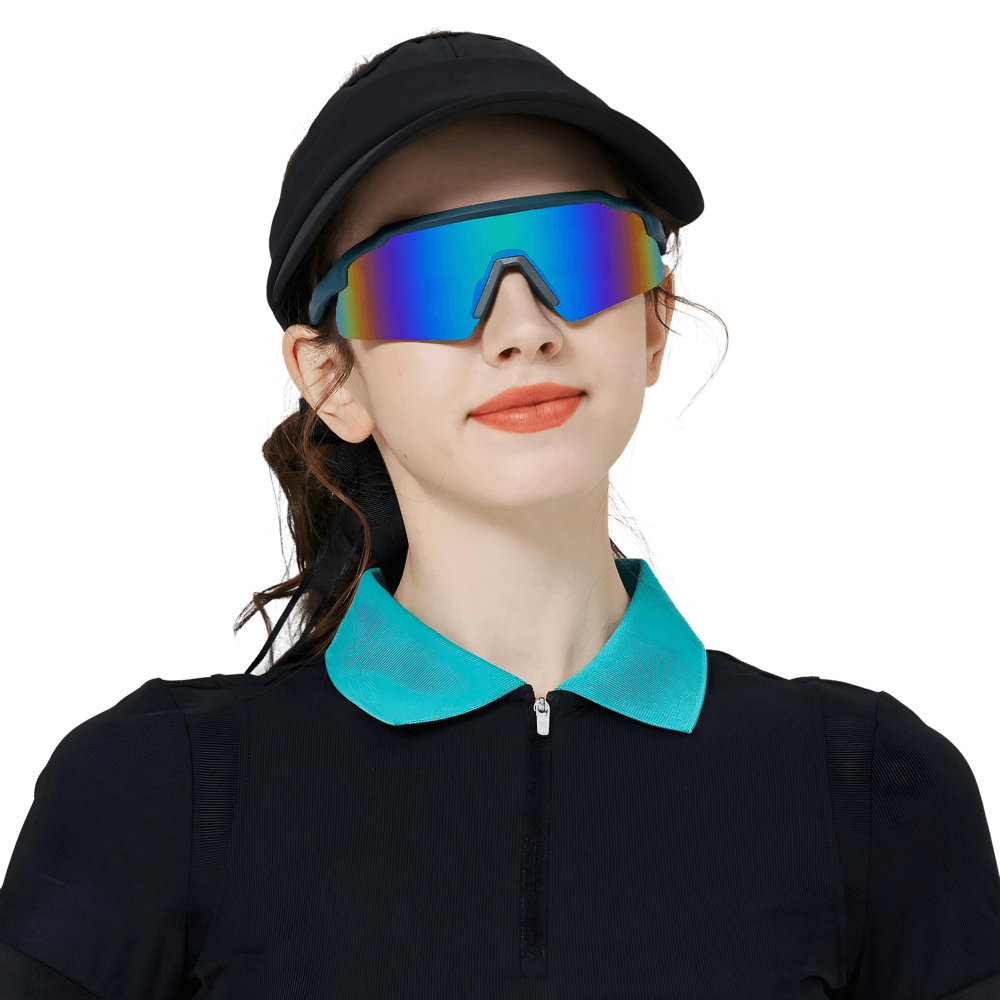 GoPlayer スポーツサングラス（青いフレームに緑のレンズ）