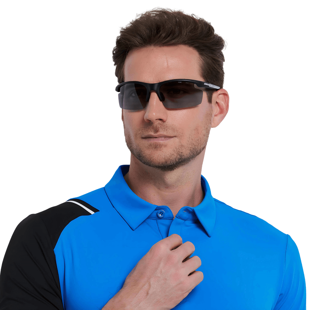 GoPlayer 軽量サングラス（サンドブラックフレーム、グレーレンズ）