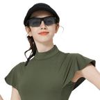 GoPlayer 軽量サングラス（サンドブラックフレーム、グレーレンズ）