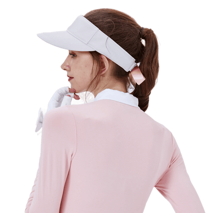 GoPlayer Women's Ribbon Hollow Hat (White)