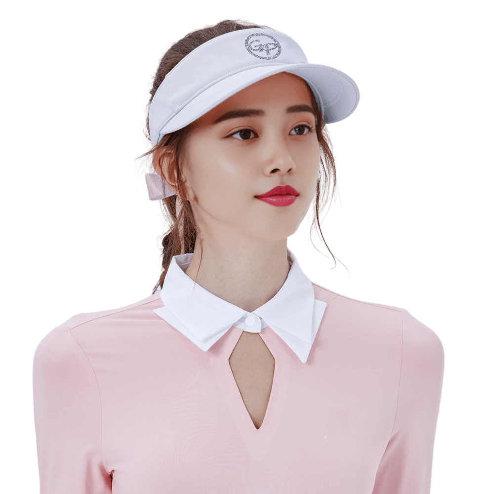 GoPlayer Women's Ribbon Hollow Hat (White)