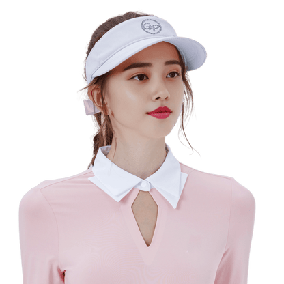 GoPlayer Women's Ribbon Hollow Hat (White)