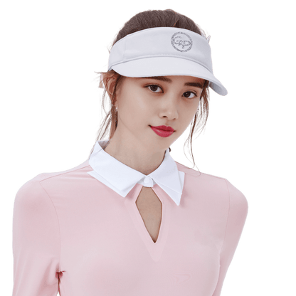 GoPlayer Women's Ribbon Hollow Hat (White)