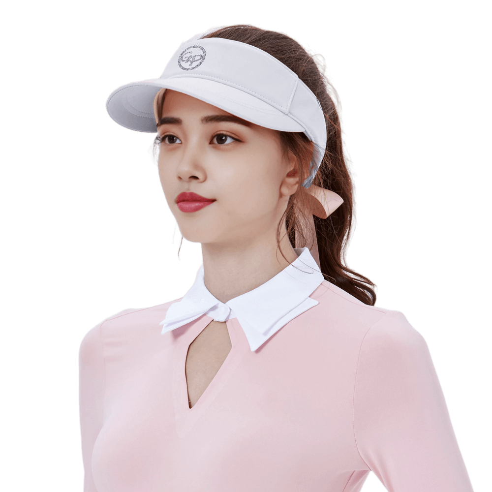 GoPlayer Women's Ribbon Hollow Hat (White)