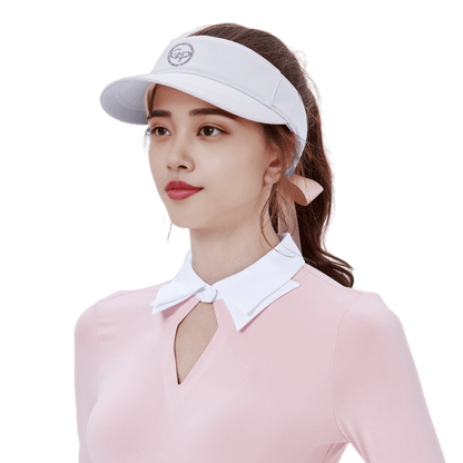 GoPlayer Women's Ribbon Hollow Hat (White)