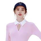 GoPlayer女緞帶中空帽(藏青)