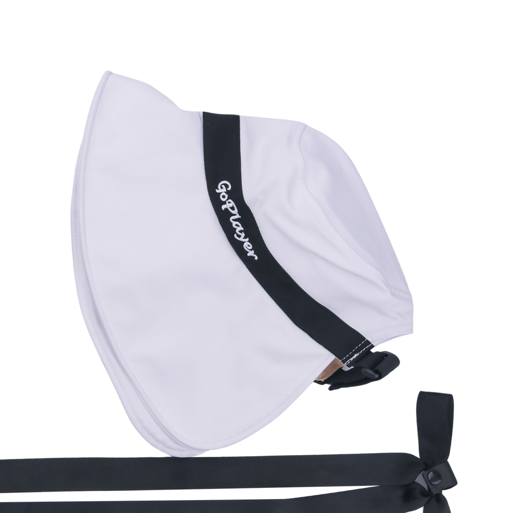 GoPlayer レディース 大きなつば 折りたたみサンハット (ホワイト)