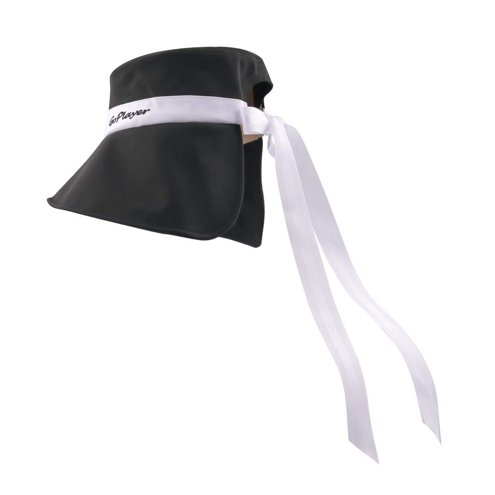 GoPlayer レディース 大きなつば 折りたたみサンハット (ブラック)