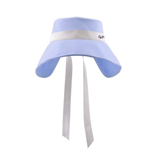 GoPlayer レディース 大きなつば 折りたたみサンハット (ライトブルー)