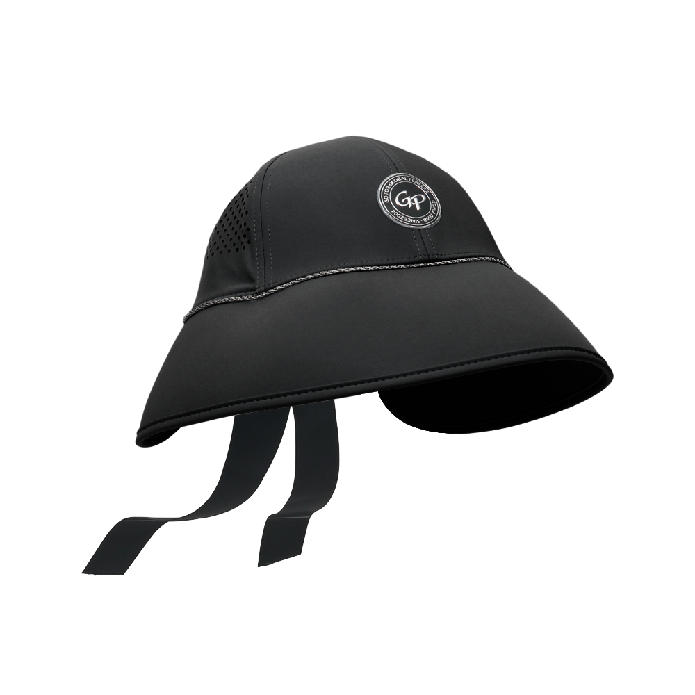 GoPlayer レディース つば広ゴルフキャップ（ブラック）
