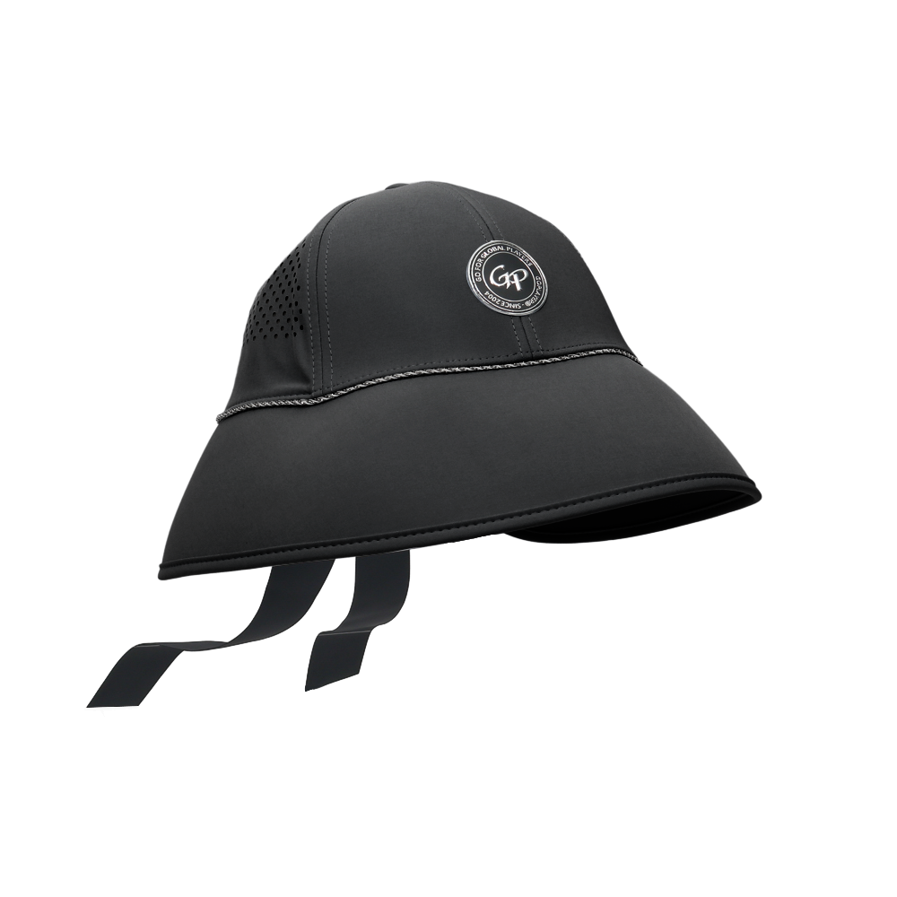 GoPlayer レディース つば広ゴルフキャップ（ブラック）