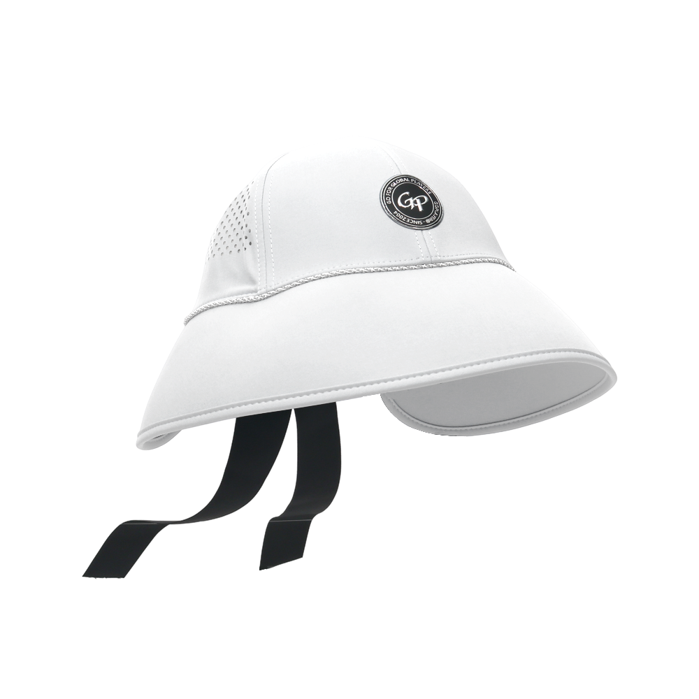 GoPlayer レディース つば広ゴルフキャップ（ホワイト）