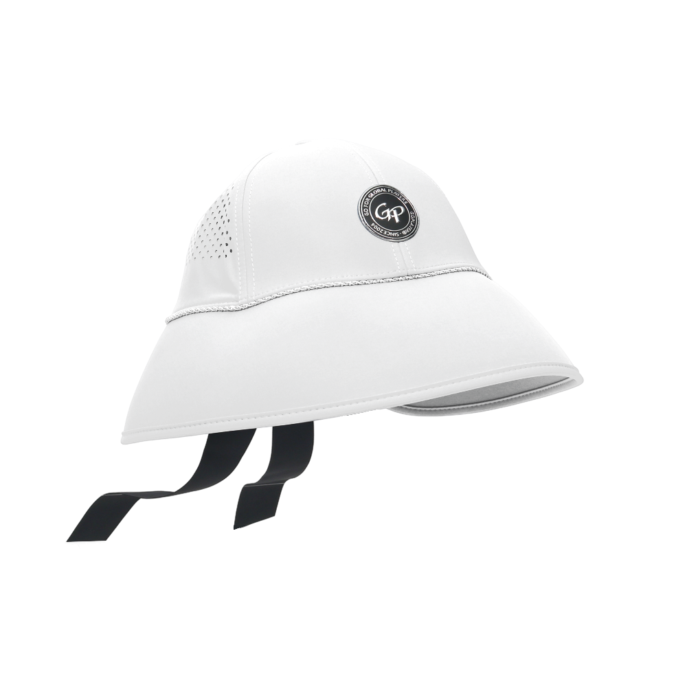 GoPlayer レディース つば広ゴルフキャップ（ホワイト）