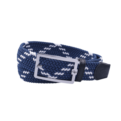 GoPlayer Men's Golf Elastic Belt (Blue, White)