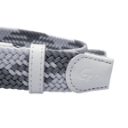 GoPlayer男高爾夫鬆緊皮帶(白灰)