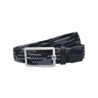 GoPlayer Men's Golf Elastic Belt (Black and Gray)