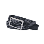 GoPlayer Men's Golf Elastic Belt (Black and Gray)