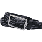 GoPlayer Men's Golf Elastic Belt (Black and Gray)