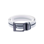 GoPlayer ワイド スライド バックル ホワイト ベルト (レッド ストライプ)