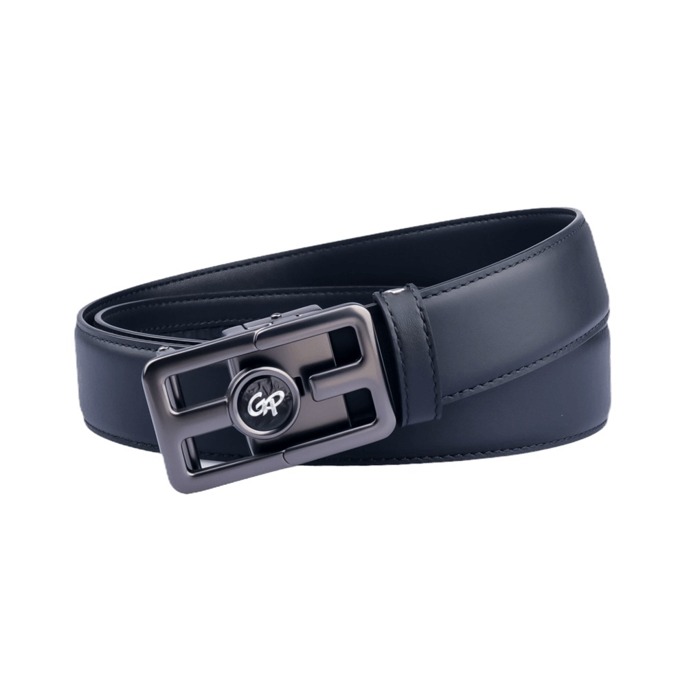 GoPlayer automatic slide buckle leather belt (black)