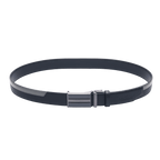 GoPlayer ツートン スライドバックル レザーベルト (ブラック)