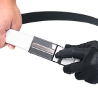 GoPlayer ツートン スライドバックル レザーベルト (ホワイト)