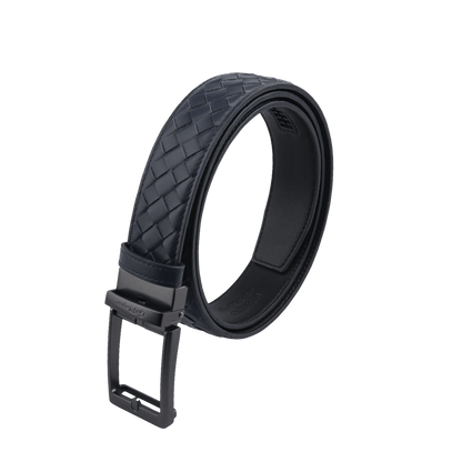 GoPlayer woven calfskin leather belt (black)